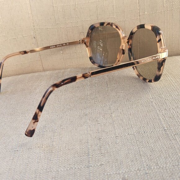 Michael Kors Ladies MK 2024 316213 Adrianna II Pink Tort Sunglasses Brown Lens